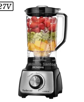 LIQUIDIFICADOR MONDIAL L-1100 BI 12 VEL 127V PRETO/INOX