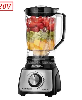 LIQUIDIFICADOR MONDIAL L-1100 BI 12 VEL 220V PRETO/INOX