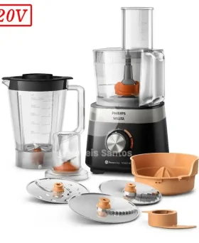 MULTIPROCESSADOR PHILIPS WALITA  POWERCHOP 2 VEL 750W 220V PRETO