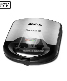 SANDUICHEIRA GRILL MONDIAL MASTER S-20 750W 127V INOX/PRETA