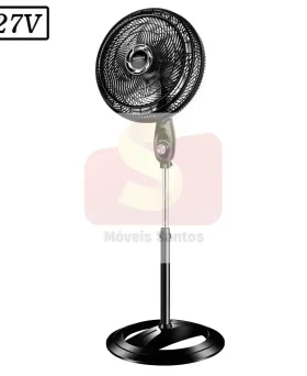 VENTILADOR MONDIAL VT40C-NB TURBO COLUNA 40CM 6 PAS 3 VEL 127V PRETO