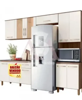 COZINHA NICIOLI FIT CARVALHO NATURE / OFF WHITE CRISTAL
