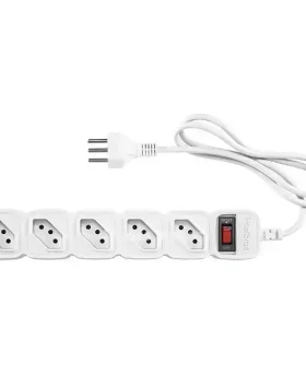 PROTETOR ELETRONICO INTELBRAS C/ 5 TOMADAS EPE 205 BRANCO