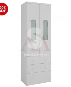ROUPEIRO 2P. ABRIR 3G PEROBA LUNA BRANCO BRILHO