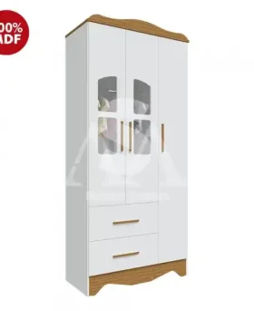 ROUPEIRO 3P. ABRIR 2G PEROBA LISI PLUS BRANCO BRILHO/AMENDOA