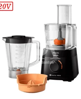 MULTIPROCESSADOR PHILIPS WALITA POWERCHOP 2 VEL 600W 220V PRETO