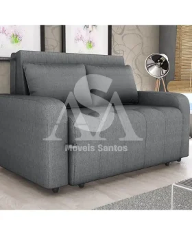 ESTOFADO CAMA MATRIX 2 LUGARES AMORA NEW LINHO MILLENIUM SATURNO CINZA