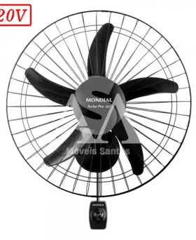 VENTILADOR MONDIAL NVP-PRO-50 PAREDE 50CM 5 PAS 3 VEL 220V PRETO