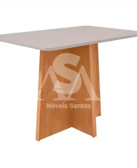 MESA LOPAS CELEBRARE CANT.COPO 120X80 C/VIDRO AMENDOA CLEAN/OFF WHITE