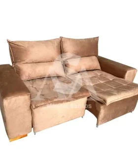 ESTOFADO BOMFLEX CHILE RETRATIL CARAMELO VELUDO