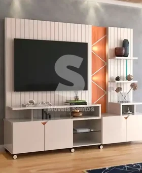 HOME LUKALIAM CROSS FRISADO OFF WHITE PEROLIZADO/JEQUITIBA