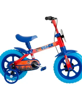 BICICLETA TK3 TRACK ARCO IRIS ARO 12 INFANTIL S/MARCHA VERMELHO/AZUL