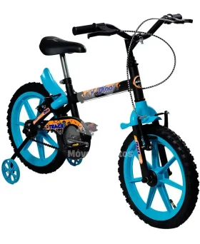 BICICLETA TK3 TRACK DINO ARO 16 INFANTIL S/MARCHA PRETA/AZUL
