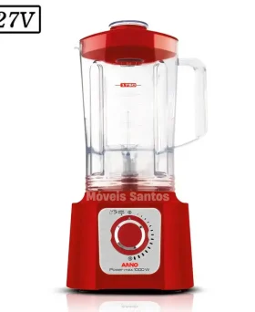 LIQUIDIFICADOR ARNO POWER MAX LN54 1000W 15 VEL 127V VERMELHO
