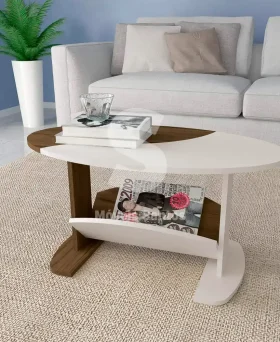 MESA CENTRO ARTELY ISIS AMENDOA / OFF WHITE