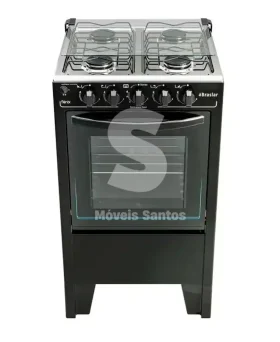 FOGAO 4B BRASLAR PISO FENIX PLUS AUTOMATICO BLACK
