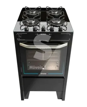 FOGAO 4B BRASLAR PISO HORUS TOP CONTROL AUTOMATICO BLACK