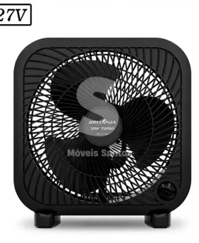 VENTILADOR BRITANIA BCA25A CIRCULADOR 3 PAS 3 VEL 127V PRETO