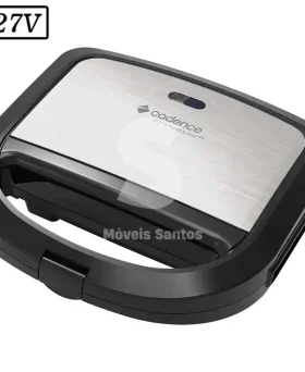 SANDUICHEIRA TOAST GRILL CADENCE SAN615 750W 127V INOX/PRETA