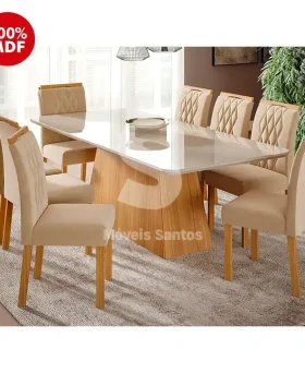 CJ MESA 8C CIMOL HELENA RETANGULAR 210X100 NATURE/OFF WHITE/LINHO BEGE