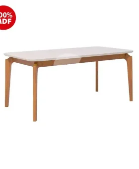 MESA CIMOL BAOBA NATUAME RETANGULAR 180X90 MADEIRA/OFF WHITE