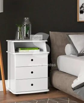 MESA DE CABECEIRA 3G EJ MUDO LUXO NEW BRANCO