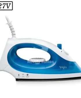 FERRO DE PASSAR ELGIN A VAPOR IRON PRESS 127V BRANCO/AZUL
