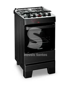 FOGAO 4B ESMALTEC IDEAL TOP 4122 PRETO