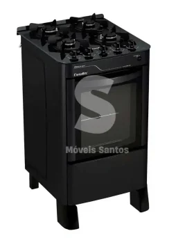 FOGAO 4B ESMALTEC PEROLA GLASS PRETO
