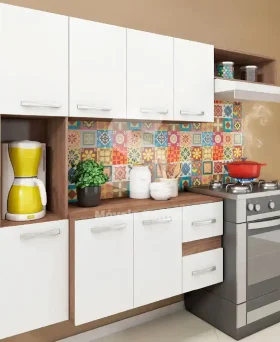 COZINHA FELLICCI COMPACTA MALI C/ BALCAO TEKA/BRANCO