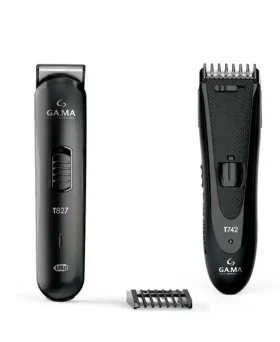 KIT MAQUINA CORTAR CABELO GAMA T747 BLACK TITANIUM USB
