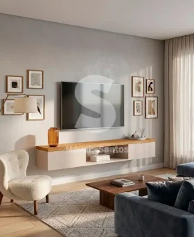 BANCADA SUSPENSA HB ILLUSION 1.8 OFF WHITE / CINAMOMO