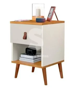 MESA DE CABECEIRA 1G JA LARISSA OFF WHITE/NATURE