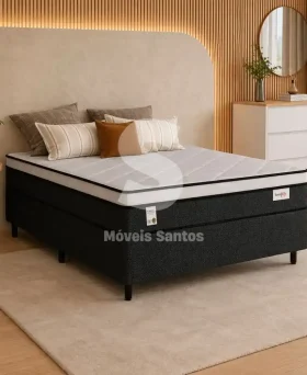 CJ BASE BOX/COLCHAO D26 138X188X72 PLUMATEX SMARTFLEX BLACK
