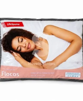 TRAVESSEIRO LIFESPUMA FLOCOS 40x60 CORES DIVERSAS