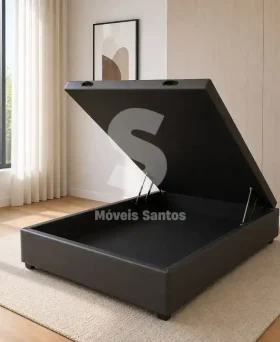 BASE BOX 138X188X39 MEGAFLEX BAU CORINO PRETO