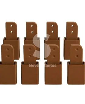 KIT TCIL PES C/8 PLASTICO C/ REGULAGEM CARAMELO