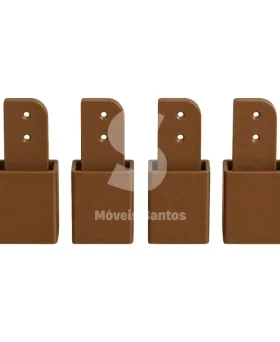 KIT TCIL PES C/4 PLASTICO C/ REGULAGEM CARAMELO