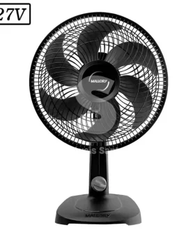 VENTILADOR MALLORY TURBO COMPACT 30CM 6 PAS 3 VEL 127V PRETO/GRAFITE