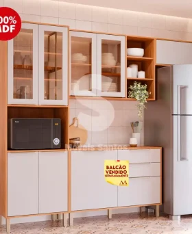 COZINHA MGM BRILHANTE CINAMOMO/OFF WHITE
