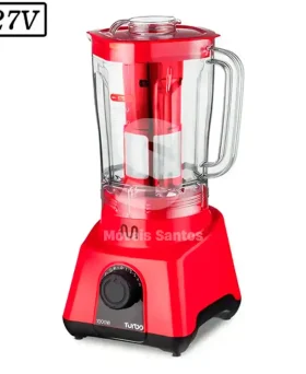 LIQUIDIFICADOR MULTILASER TURBO LQ1003 1000W 8 VEL 127V VERMELHO