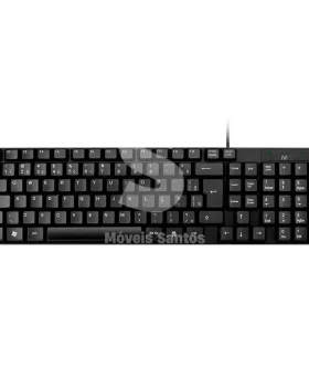 TECLADO MULTILASER COMPACTO C/ FIO USB CABO 12OCM TC193 PRETO