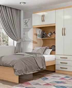 ROUPEIRO 4P. ABRIR 3G C/ CAMA MX LISBOA CASTANHO/OFF WHITE