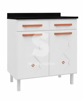 BALCAO TELASUL DUPLO 2G C/ TAMPO NEW MIRAGE BRANCO 815102-01