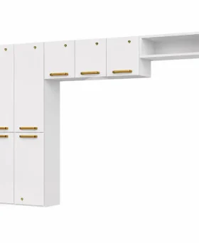 COZINHA TELASUL COMPACTA 09 7P NICHO S/VD DIAMANTE NEW SMART BRANCO 81