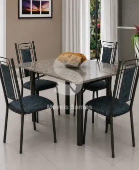 CJ MESA 4C SERRA TUBOS BELGICA NEW GRANITO 115X75 INHAMBU PRETO/BRANCO