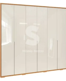 ROUPEIRO 6P ABRIR 6G ROBEL CONCEPT 2.7 LISO C/ PES FREIJO / OFF WHITE