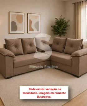 ESTOFADO LIFESPUMA LUGARES PAULINHA CANTO BEGE