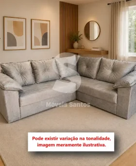 ESTOFADO LIFESPUMA LUGARES PAULINHA CANTO CINZA