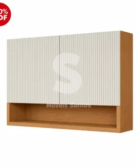 ARMARIO NESHER 2P ABRIR SIMONE MENDES 120CM CARVALHO/GREIGE 500960